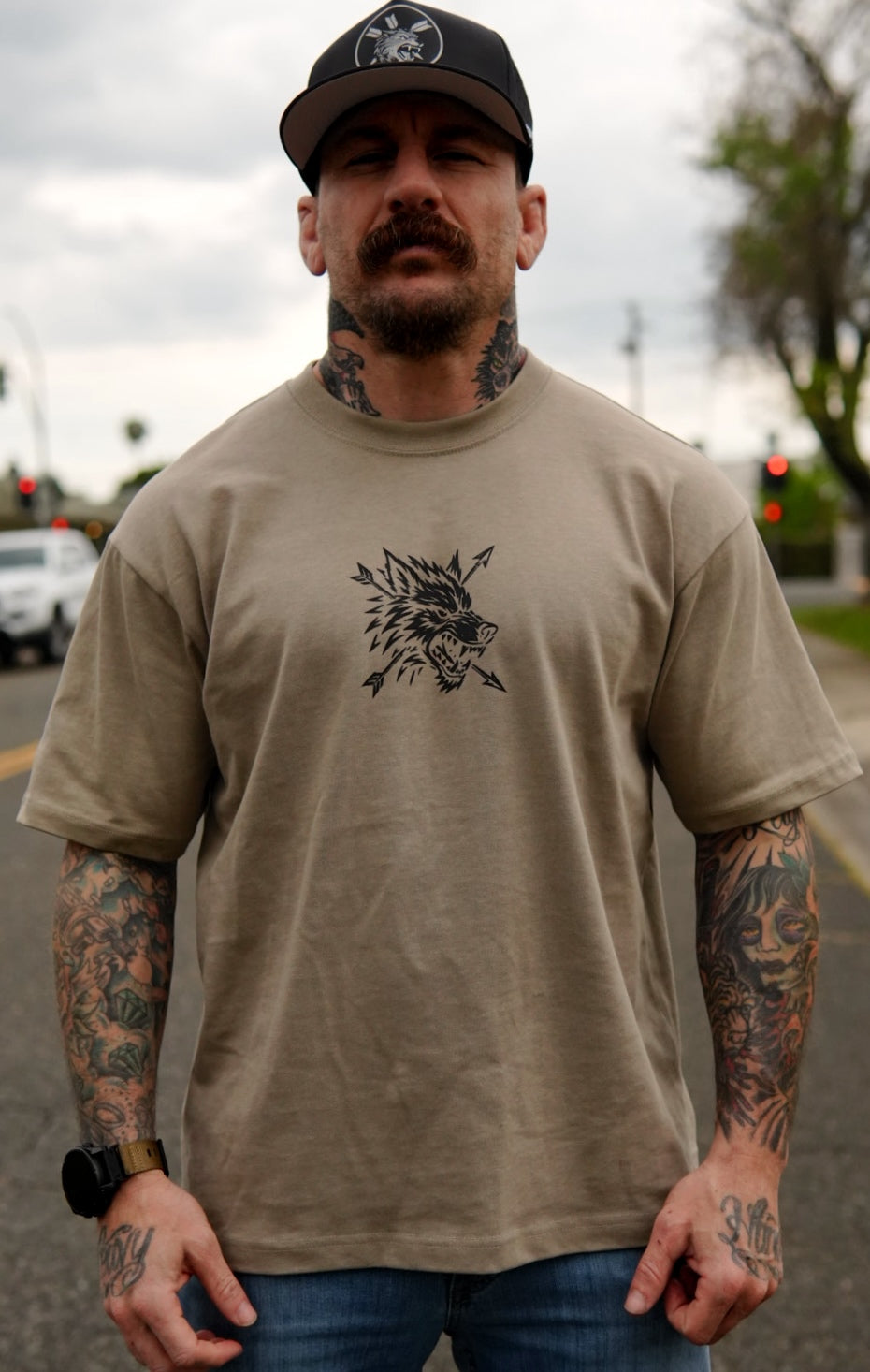 Oversized Heavyweight Wolf Tee